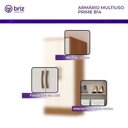 Ver imagem 4 de Armário Multiuso 2 Portas 3 Prateleiras Prime Cinamomo Off White - Henn - Briz