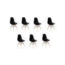 Ver imagem 1 de Kit C| 7 Cadeira Charles Eames Eiffel Dkr Wood Preto