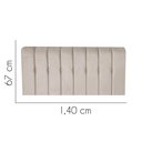 Ver imagem 2 de Painel Estofada Kiara 140cm Casal Box Quarto Corino Bege - Ahazzo Móveis