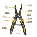 Ver imagem 6 de Alicate Decapador Multifuncional Cortar Enrolar Separar Fios