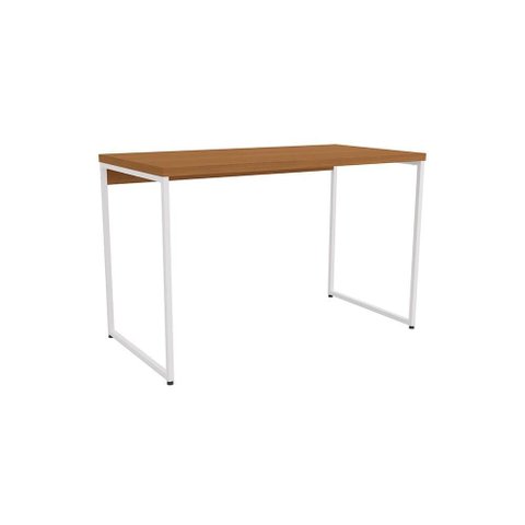 Mesa Escritório Secretaria Desk 118 Canela/branco