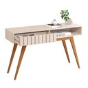 Ver imagem 6 de Aparador Ripado 1 Gaveta com Pés em Madeira Maciça 100% MDF 136cm Açaí Bege