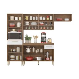 Armário de Cozinha Compacta com Balcão Multimóveis Cr20234 Amêndola/branco - 5