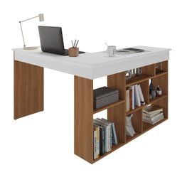 Mesa de Escritório em L 8 Nichos Montecello Yescasa - 2