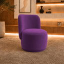 Ver imagem 1 de Poltrona Decorativa Bia Orgânica Veludo Recepção Sala Estar Quarto