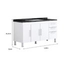 Ver imagem 3 de Gabinete De Pia 1,50m - Quarta Divisão:Branco