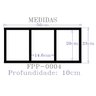 Nicho Triplo Decoração - para Banheiro Cozinha Sala Quarto 50x23x10 - Branco Tx - 3