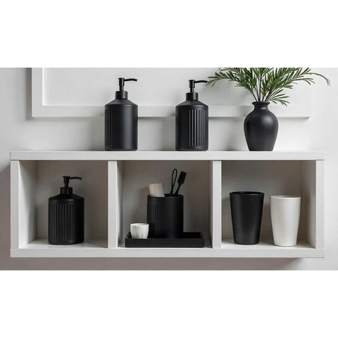 Nicho Triplo Decoração - para Banheiro Cozinha Sala Quarto 50x23x10 - Branco Tx