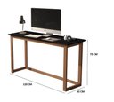 Ver imagem 3 de Mesa de Estudo 120cm Preto para Quarto Pequeno Pés Madeira