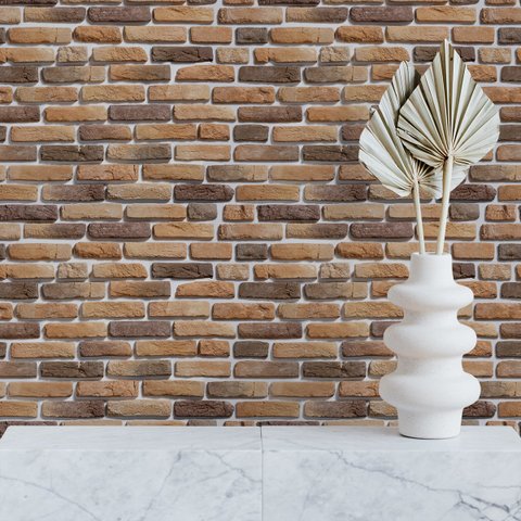 Papel de Parede Adesivo Tijolo a Vista Rejunte Branco 15m