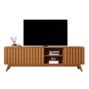 Ver imagem 5 de Rack para TV até 75 Polegadas Ripada Retrô Pés em Madeira Maciça 100% MDF 180cm Linha 2025 Nature