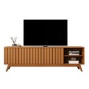 Ver imagem 2 de Rack para TV até 75 Polegadas Ripada Retrô Pés em Madeira Maciça 100% MDF 180cm Linha 2025 Nature