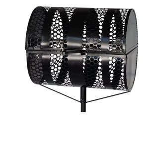 Lixeira de Rua com Tampa para Calçada Passeio 50cm Abaulada 50x50x60cm