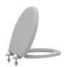 Assento Sanitário Oval Cinza Evolution Soft Close - 5