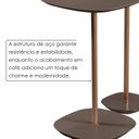 Ver imagem 4 de Conjunto Mesa Lateral Florença Alta e Baixa - Lf 049