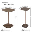 Ver imagem 3 de Conjunto Mesa Lateral Florença Alta e Baixa - Lf 049