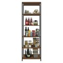 Ver imagem 6 de Armário Estante Multiuso Organizador Despensa 5 Prateleiras 59cm Rustic/preto Madesa