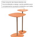 Ver imagem 6 de Conjunto Mesa Lateral Florença Alta e Baixa - Lf 049