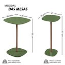 Ver imagem 3 de Conjunto Mesa Lateral Florença Alta e Baixa - Lf 049