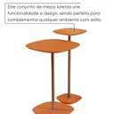 Ver imagem 6 de Conjunto Mesa Lateral Florença Alta e Baixa - Lf 049