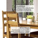 Ver imagem 5 de Conjunto Sala de Jantar Mesa 100cm e 4 Cadeiras Estofadas 100% Madeira Maciça Serena Espresso Móveis