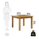 Ver imagem 4 de Conjunto Sala de Jantar Mesa 100cm e 4 Cadeiras Estofadas 100% Madeira Maciça Serena Nogueira/Ambar