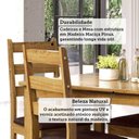 Ver imagem 6 de Conjunto Sala de Jantar Mesa 100cm e 4 Cadeiras Estofadas 100% Madeira Maciça Serena Nogueira/Ambar