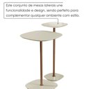 Ver imagem 6 de Conjunto Mesa Lateral Florença Alta e Baixa - Lf 049