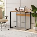 Ver imagem 1 de Escrivaninha de Aço Industrial Prática com Tampo em Mdf Eco - Canela