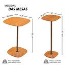 Ver imagem 3 de Conjunto Mesa Lateral Florença Alta e Baixa - Lf 049