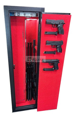 Cofre Digital 140x40x35 para 4 Armas Longas Porta Maciça - 7