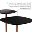 Ver imagem 5 de Conjunto Mesa Lateral Florença Alta e Baixa - Lf 049