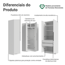 Ver imagem 7 de Guarda-roupa Modulado de Canto 310 Cm 5 Portas 2 Gavetas Branco Neo Madesa 01