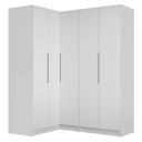 Ver imagem 5 de Guarda-roupa Modulado de Canto 310 Cm 5 Portas 2 Gavetas Branco Neo Madesa 01