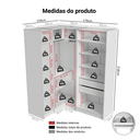 Ver imagem 6 de Guarda-roupa Modulado de Canto 310 Cm 5 Portas 2 Gavetas Branco Neo Madesa 01