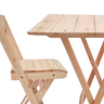 Mesa Bistrô para Churrasqueira Dobrável de Madeira Maciça: Natural - 4