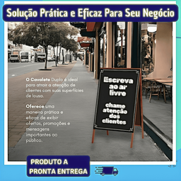 Lousa Cavalete Quadro Negro 70x50cm Restaurante Bar Promocao Oferta Padaria Loja Propaganda Rua Leve - 6