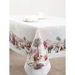 Toalha de mesa em Gobelino Nativity Ouro - retangular - 1.65x2.50m - 1