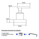 Ver imagem 5 de Acabamento Registro Alavanca C-73 Quadrada Metal Padrão Deca:Cromado