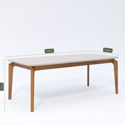 Mesa Ficus 77cm X 100cm X 210cm Tampo em Mdf - 4