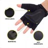 Par de Luva de Treino para Academia Ajustável Grip Fitness Preto - 5