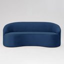 Ver imagem 6 de Sofá Curvo Montserrat 150cm 2 Lugares Veludo Azul Clássico - Nexta Casa