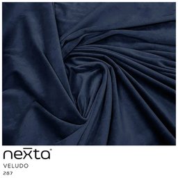 Sofá Curvo Montserrat 150cm 2 Lugares Veludo Azul Clássico - Nexta Casa - 4