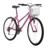 Bicicleta Houston Foxer Maori Freios V-Brake com Cesta Aro 26 21V Rosa FX26M1R - 1