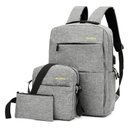 Ver imagem 1 de Kit 3 Itens Mochila Bolsa Versátil Notebook ou Escritório:cinza