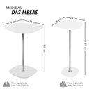 Ver imagem 3 de Conjunto Mesa Lateral Florença Alta e Baixa - Lf 049