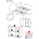 Ver imagem 3 de Conjunto Quarto Bicama com Baú e Balcão 2 Portas Multimóveis MP4117 Branco