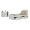Ver imagem 2 de Conjunto Quarto Bicama com Baú e Balcão 2 Portas Multimóveis MP4117 Branco