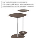 Ver imagem 6 de Conjunto Mesa Lateral Florença Alta e Baixa - Lf 049