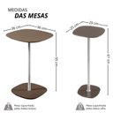 Ver imagem 3 de Conjunto Mesa Lateral Florença Alta e Baixa - Lf 049 Cinza
